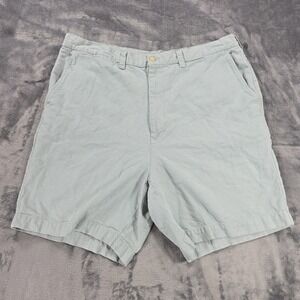 Banana Republic Men's 40 Linen Cotton Chino Shorts Blue Casual Lightweight